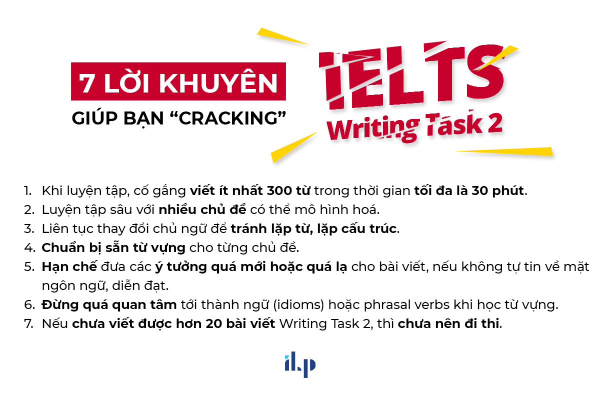7 lời khuyên giúp bạn làm tốt IELTS Writing Task 2 ilp