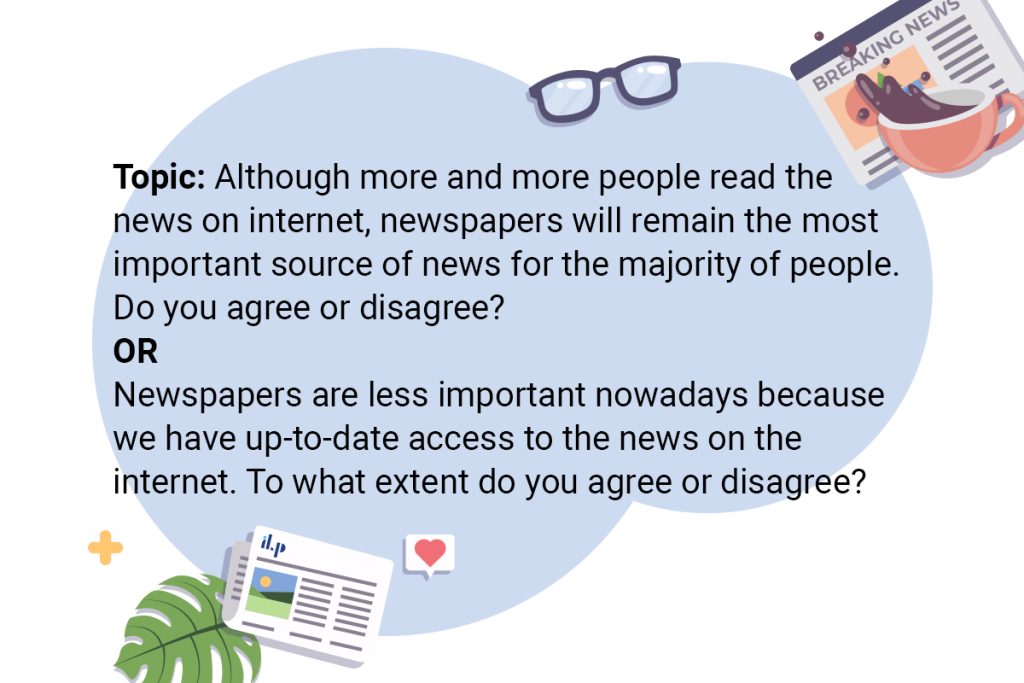 Bài mẫu IELTS Writing Task 2 band 7.5+ Chủ đề Newspaper