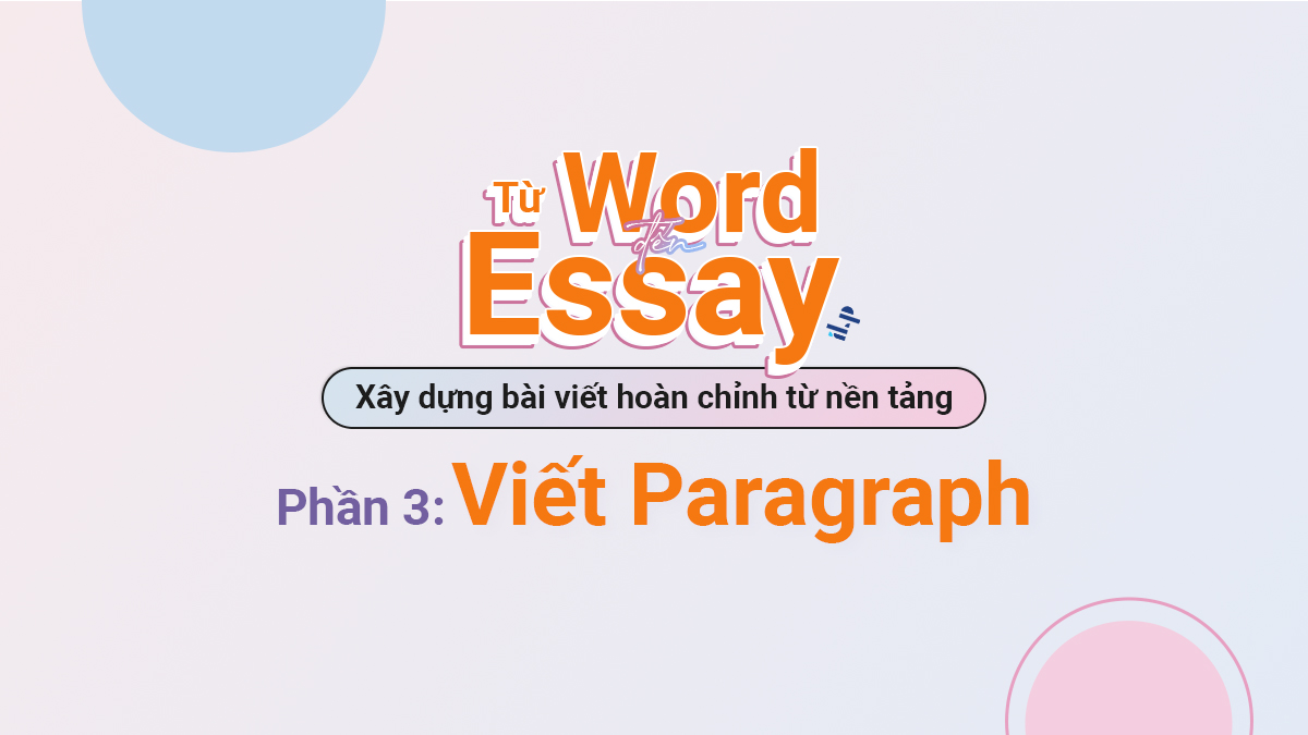Từ Word đến Essay - Xây dựng bài viết Phần 3: Viết Paragraph 3