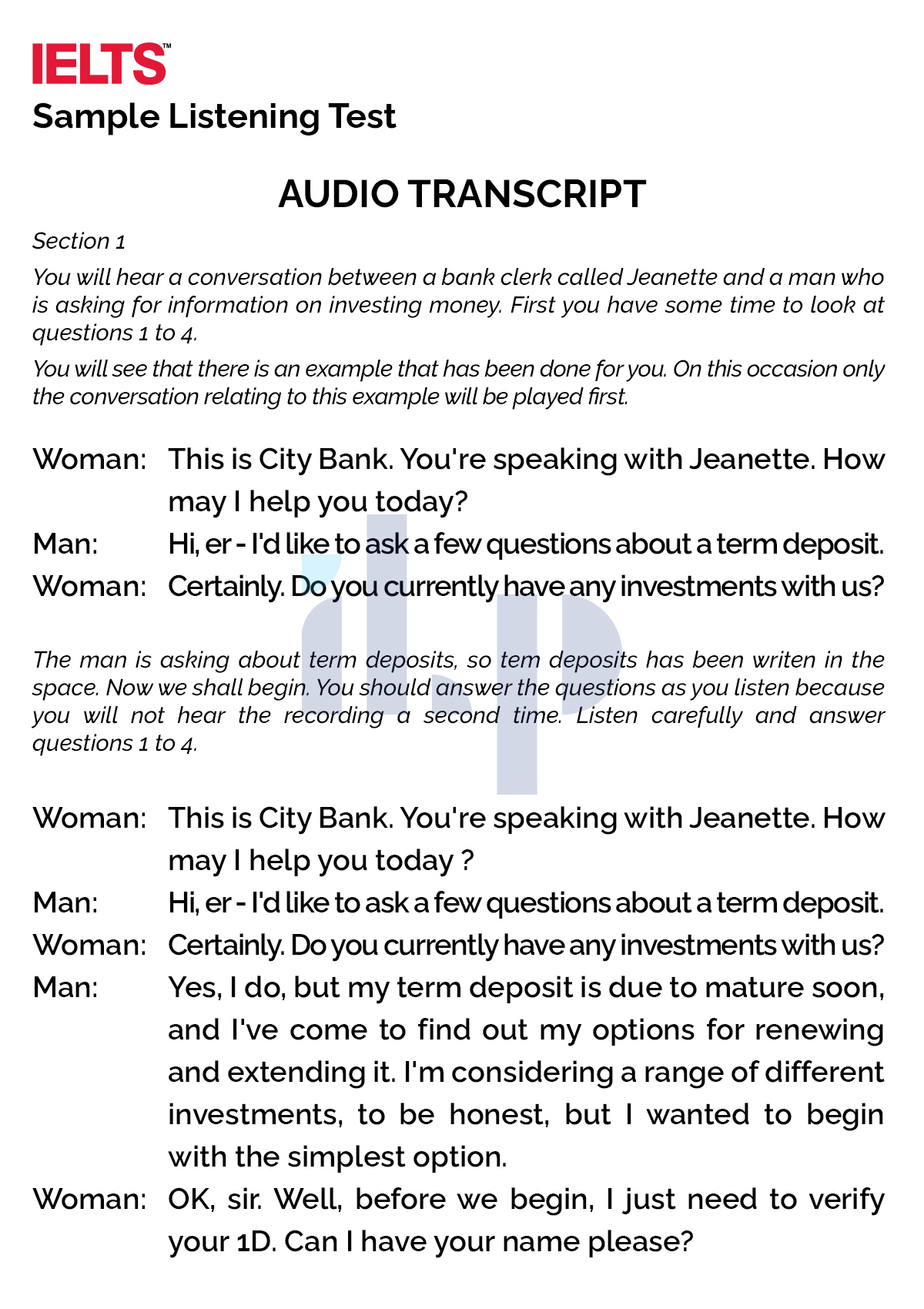 sử dụng transcript kỹ năng nghe ielts 1
