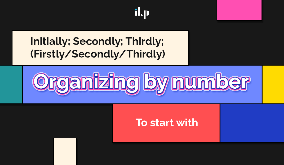 sequencing words thường dùng - organizing number 1