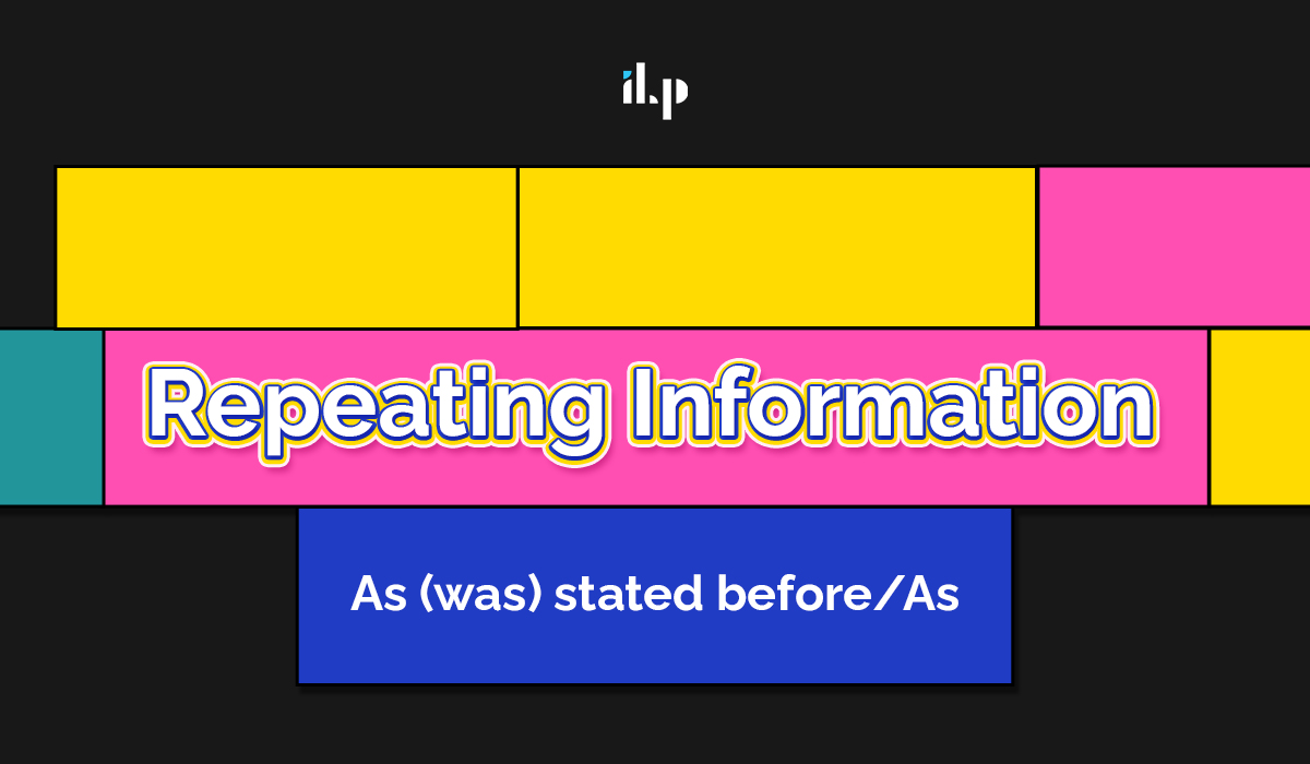 Repeating Information - sequencing words thường dùng 1